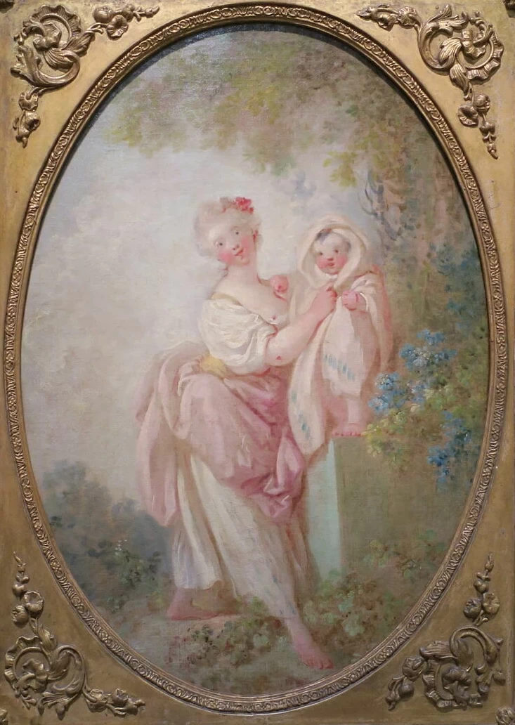 39-Jean-Honoré Fragonard-giovane donna che tiene un bambino piccolo - Musée des Beaux-Arts d'Orléans 